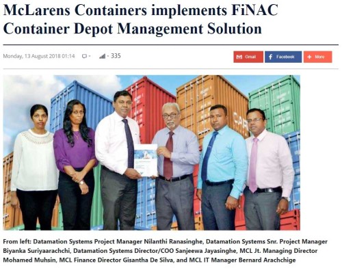 McLarens Containers implements FiNAC